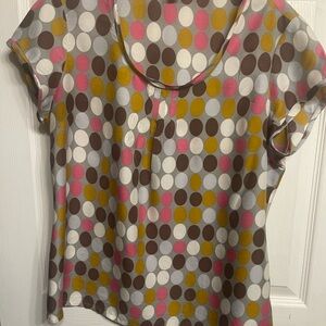 Boden Colorful Polka Dot Blouse